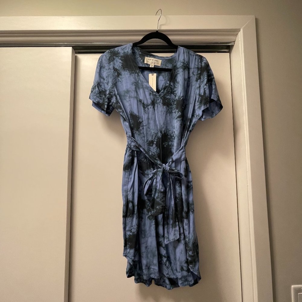 Anthropologie Cloth & Stone Liv Tie-Front Mini Dress *NEVER WORN*